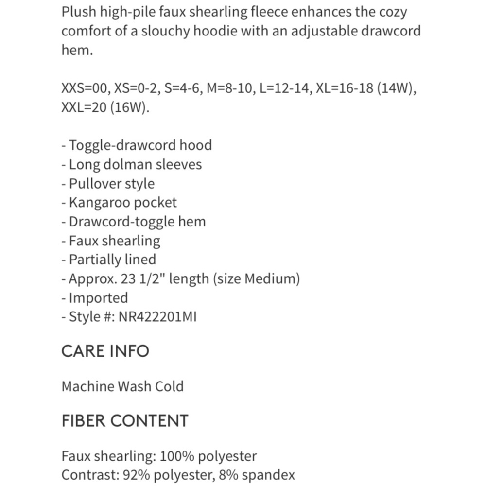 Zella Nordstrom Cassie Shearling Sherpa Hoodie - Picture 7 of 7
